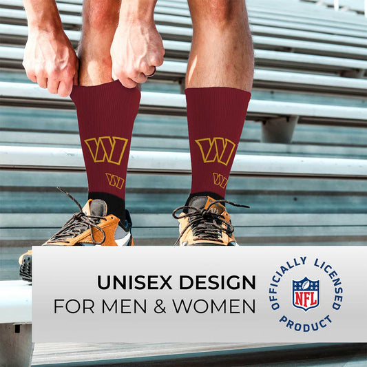 Washington Commanders NFL Youth V Curve Socks - Black