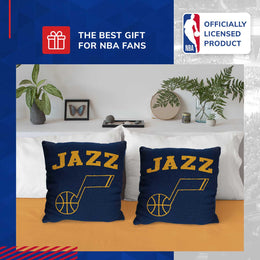 Utah Jazz NBA Decorative Basketball Throw Pillow - Navy