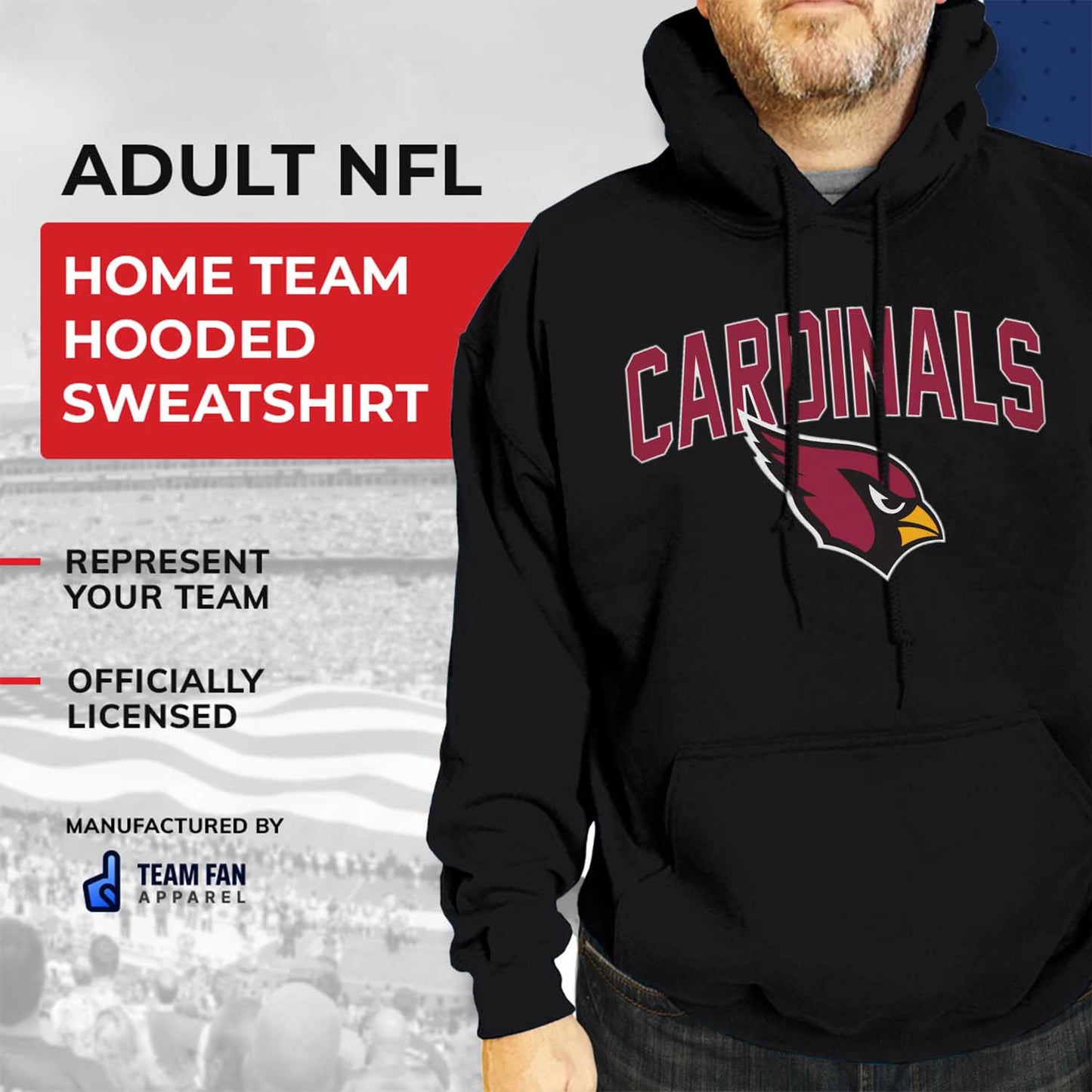Arizona Cardinals NFL Home Team Hoodie - Black