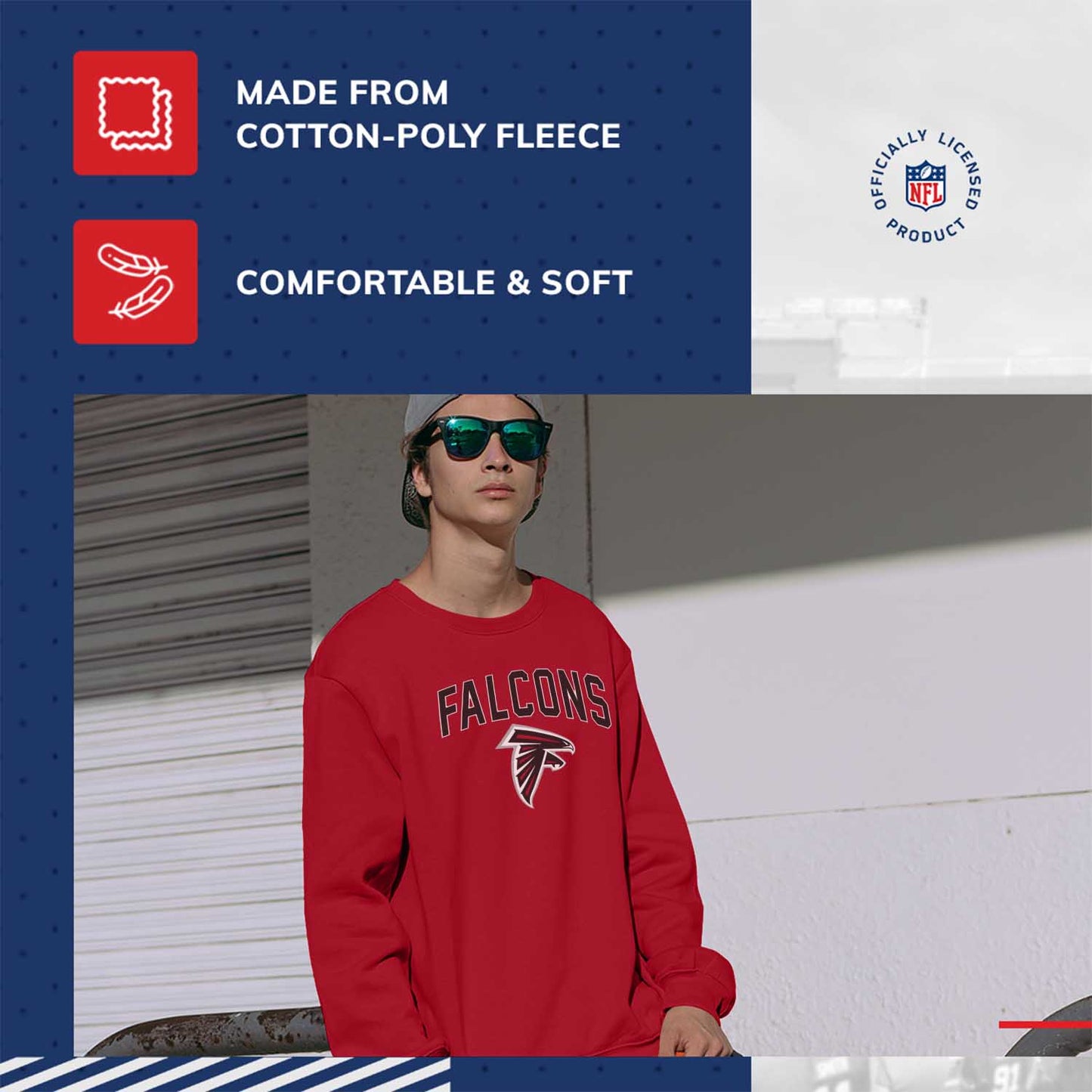 Atlanta Falcons NFL Home Team Crew - Red