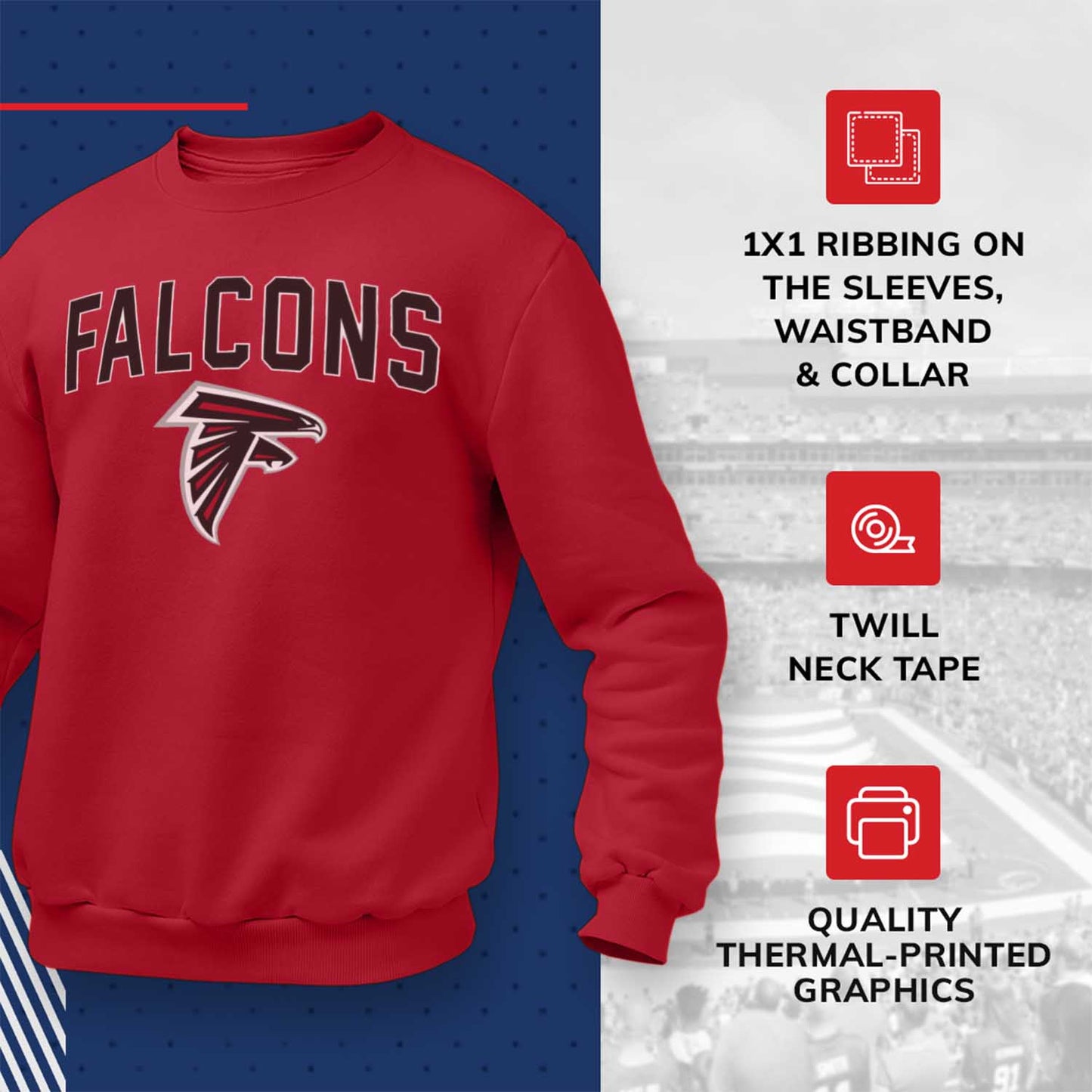Atlanta Falcons NFL Home Team Crew - Red