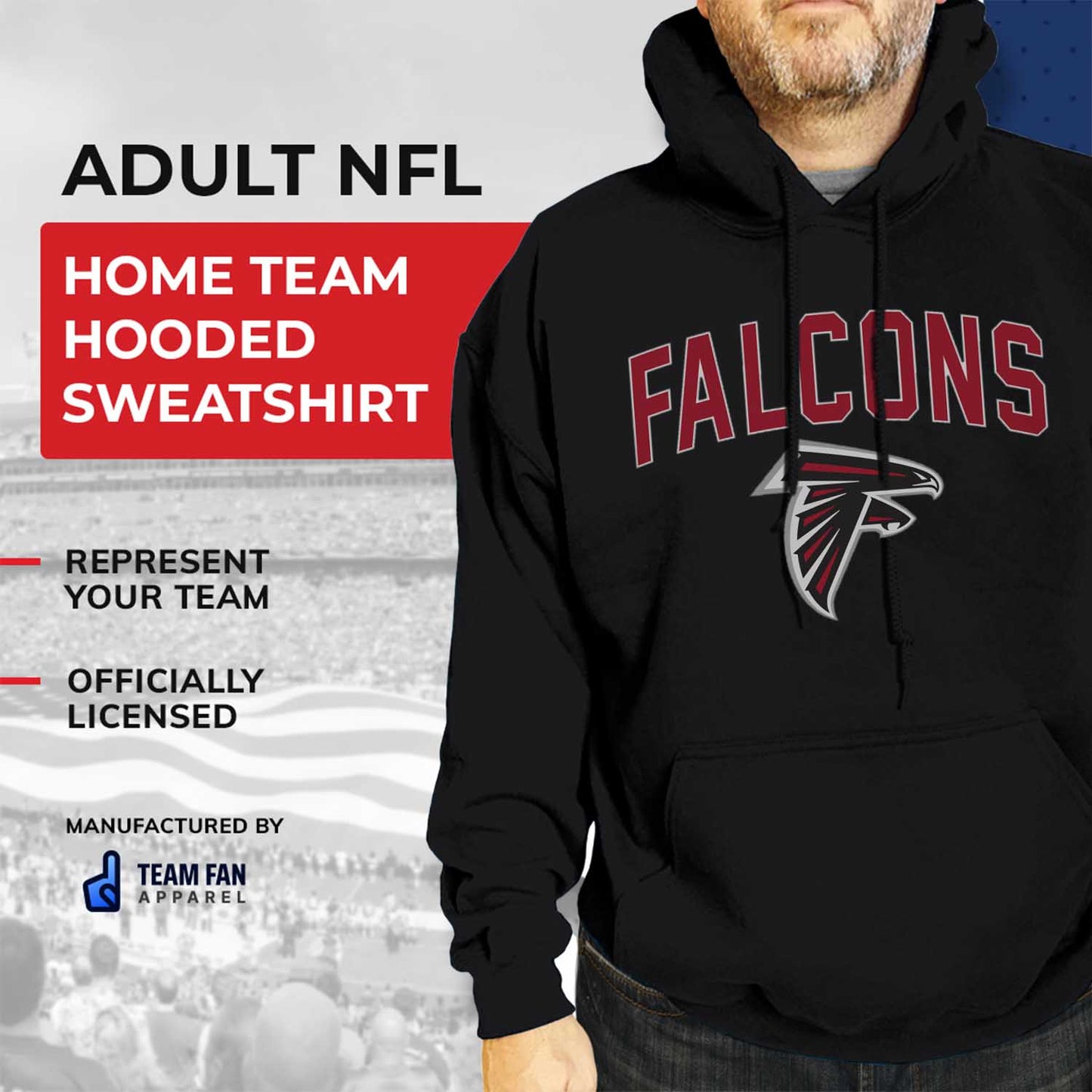 Atlanta Falcons NFL Home Team Hoodie - Black