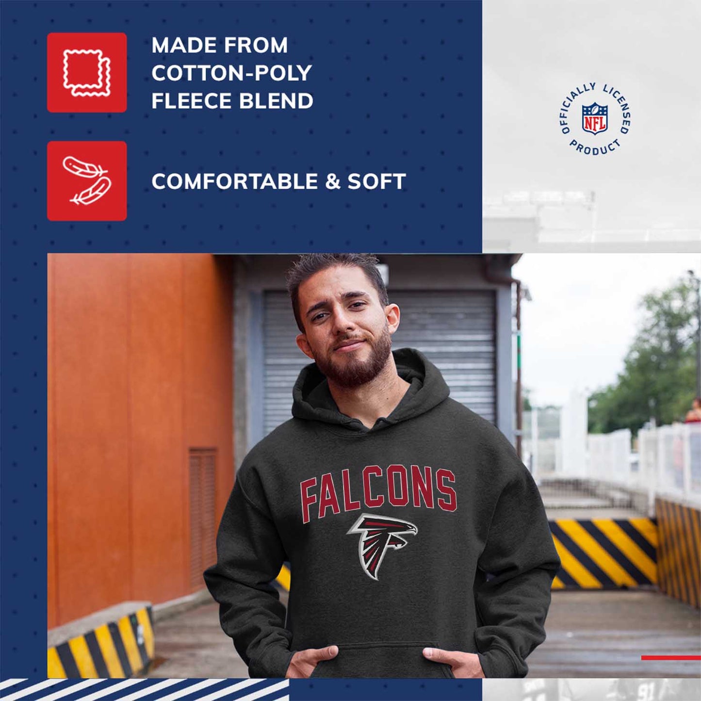 Atlanta Falcons NFL Home Team Hoodie - Black