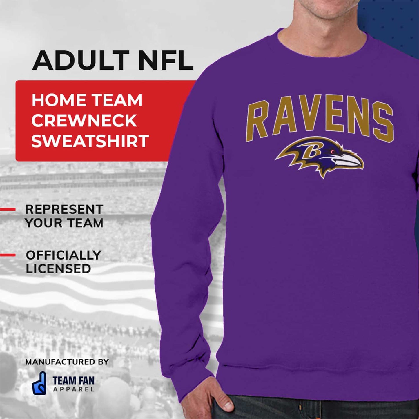 Baltimore Ravens NFL Home Team Crew - Purple