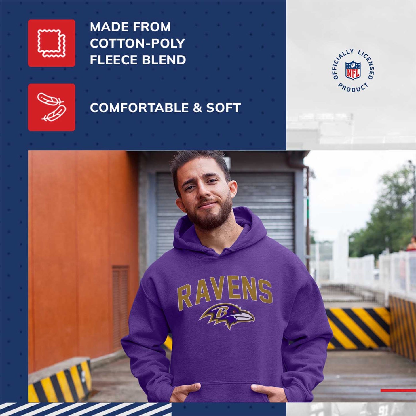 Baltimore Ravens NFL Home Team Hoodie - Purple