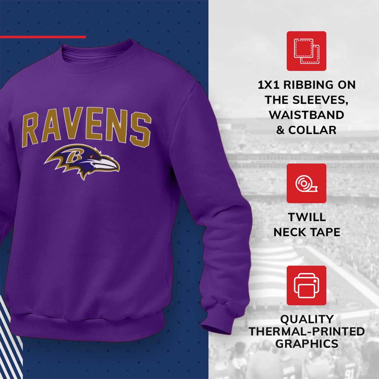 Baltimore Ravens NFL Home Team Crew - Purple