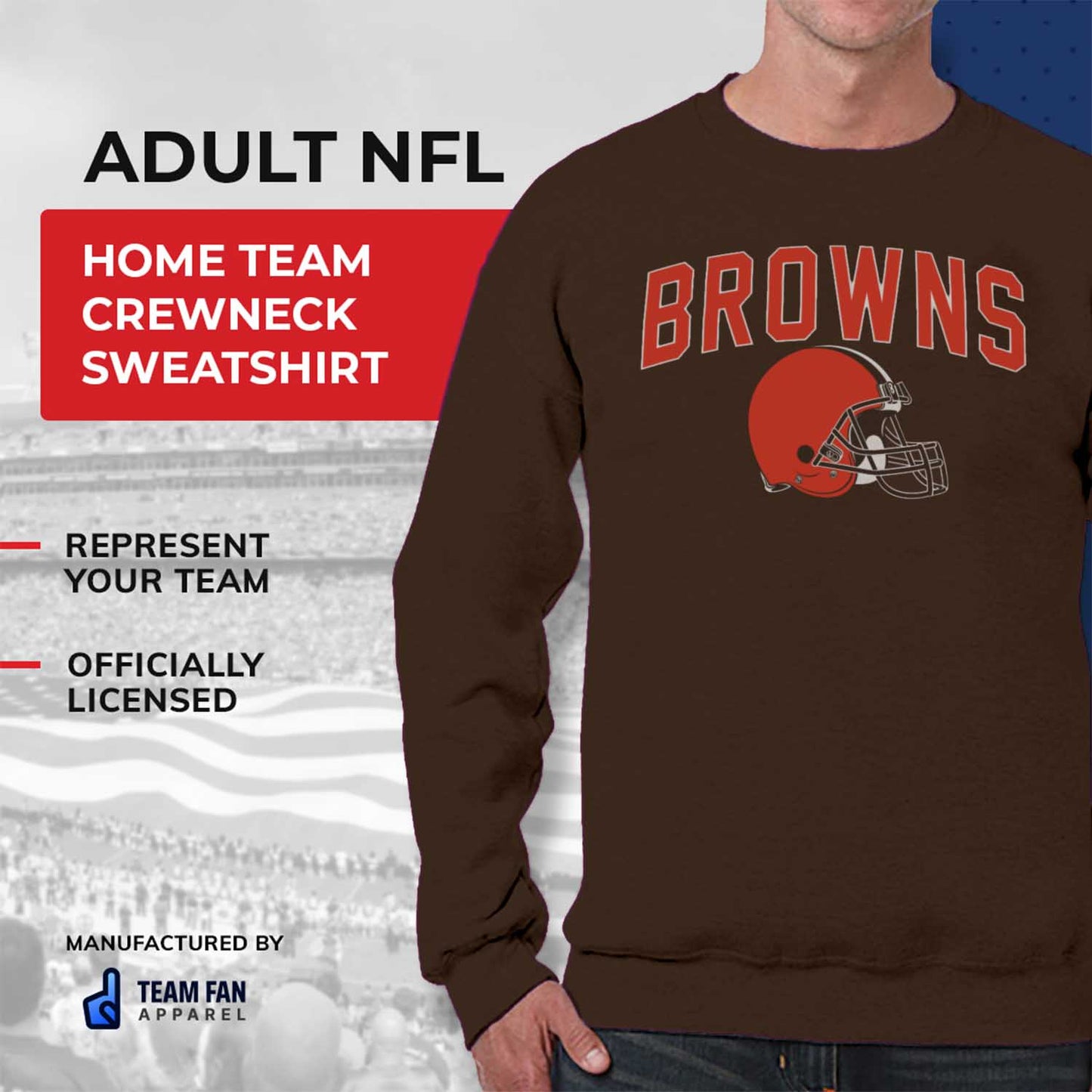 Cleveland Browns NFL Home Team Crew - Brown