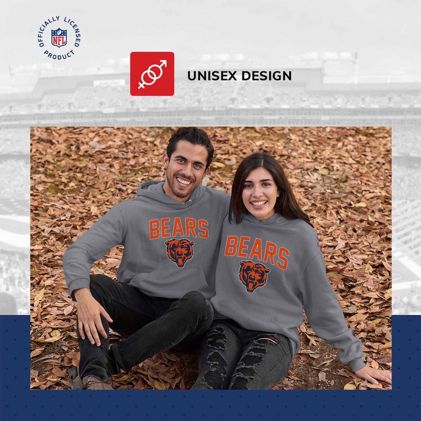 Chicago Bears NFL Home Team Hoodie - Gray