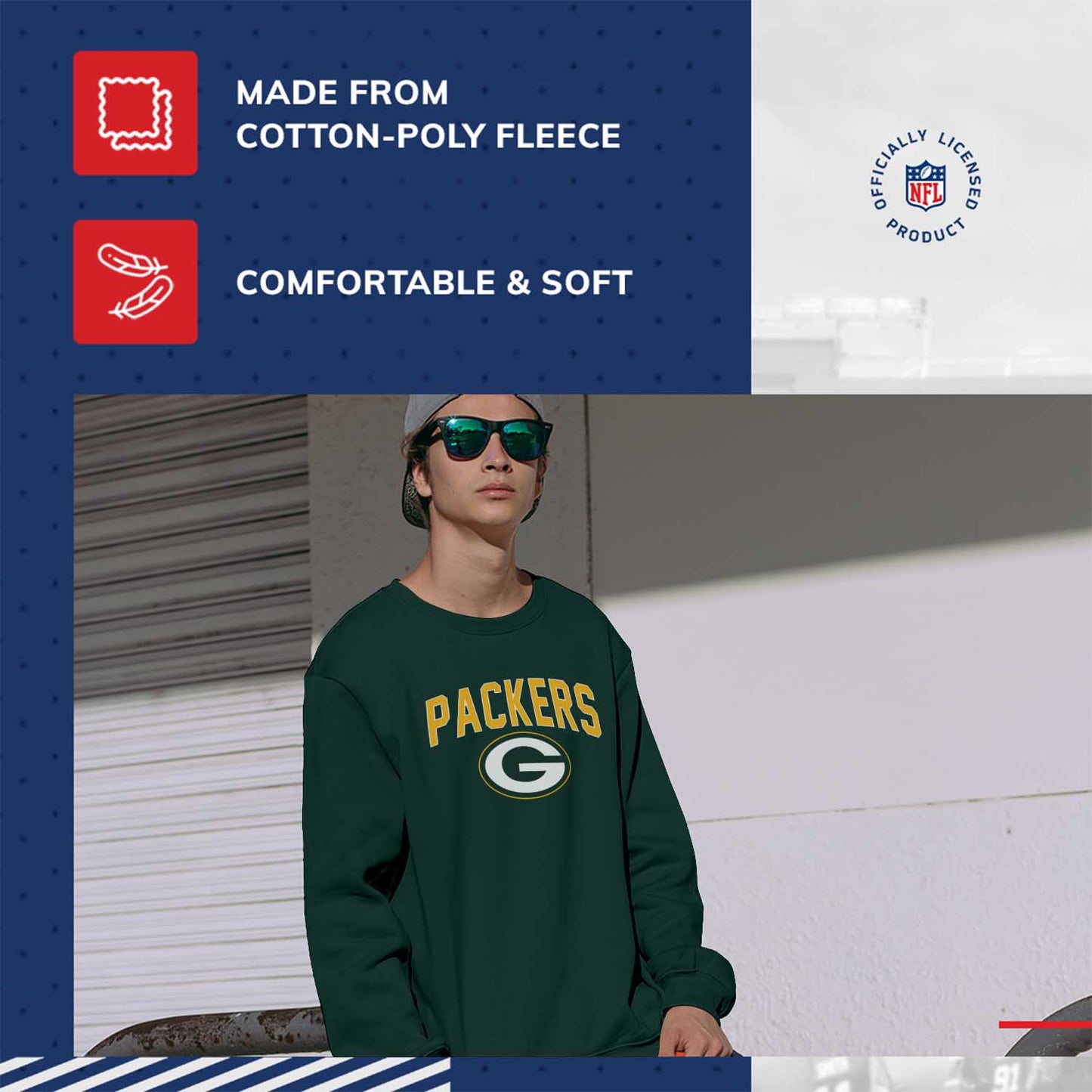 Green Bay Packers NFL Home Team Crew - Forest Green