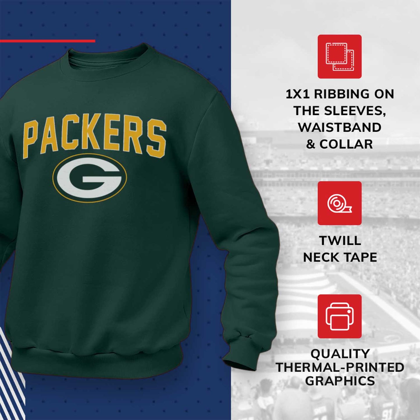 Green Bay Packers NFL Home Team Crew - Forest Green