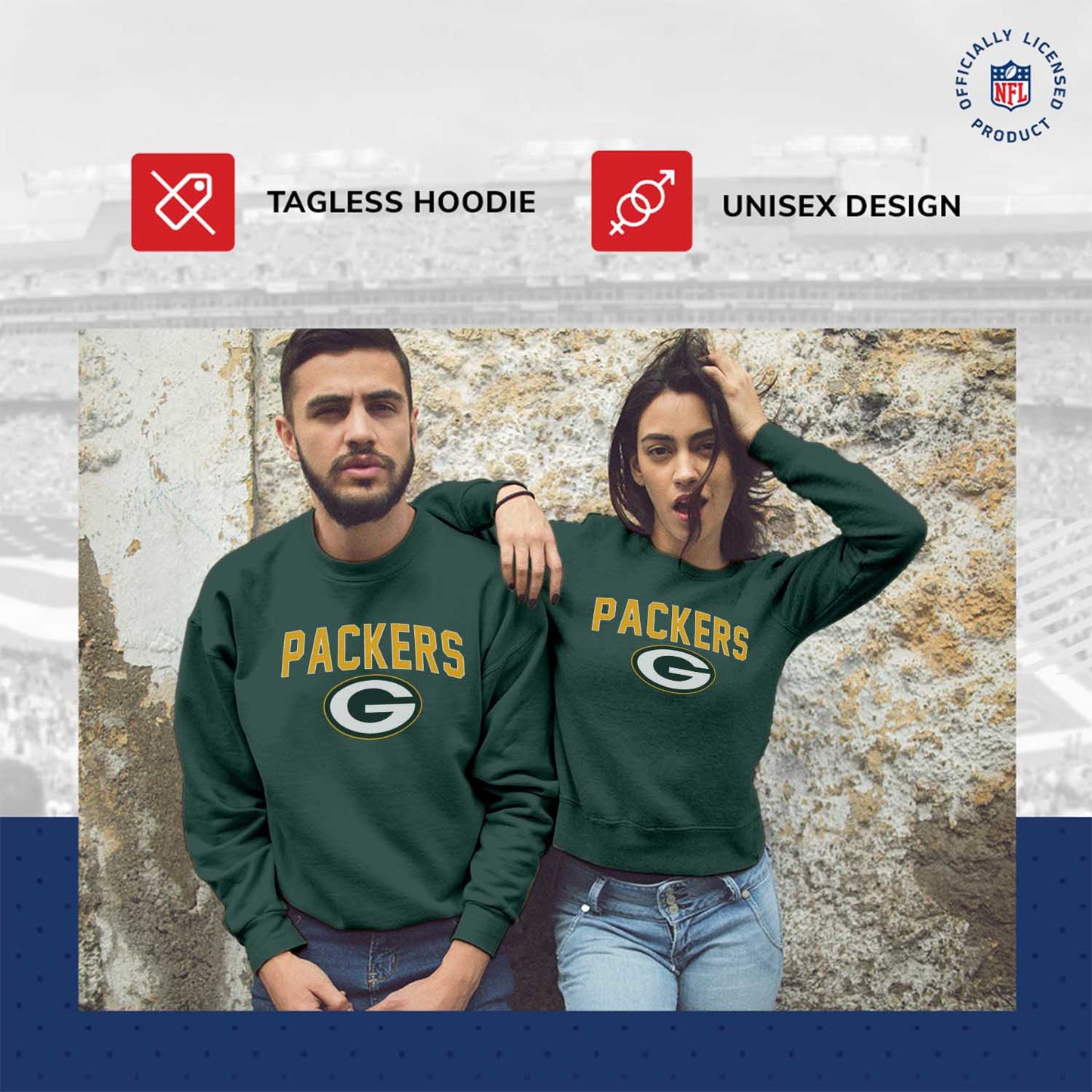 Green Bay Packers NFL Home Team Crew - Forest Green