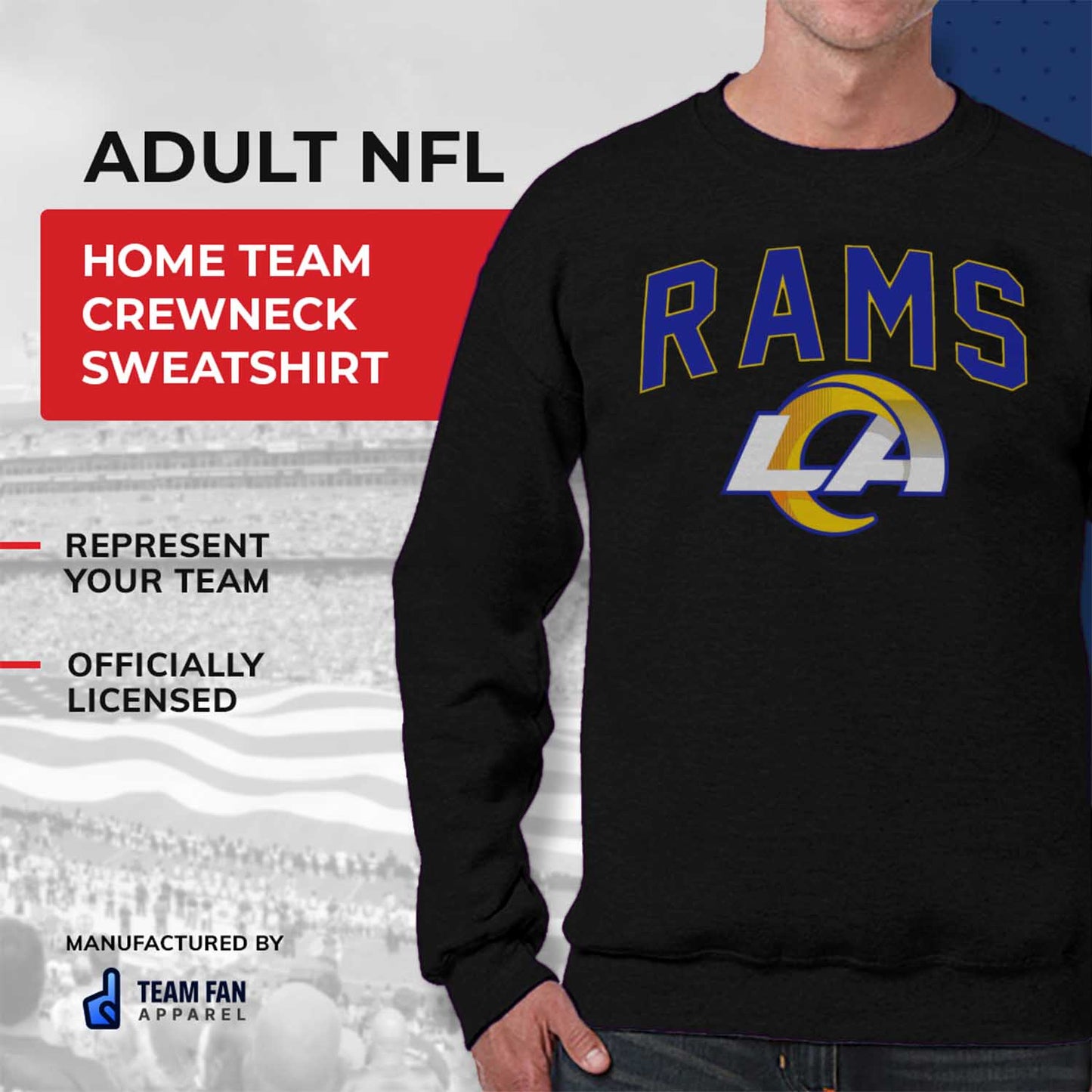 Los Angeles Rams NFL Home Team Crew - Black