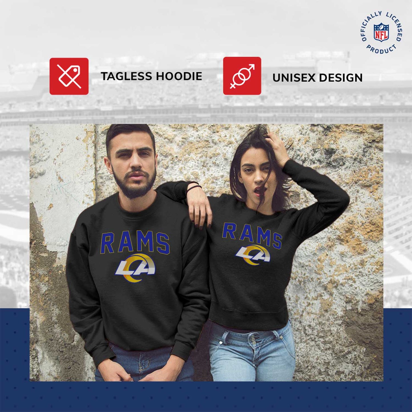 Los Angeles Rams NFL Home Team Crew - Black