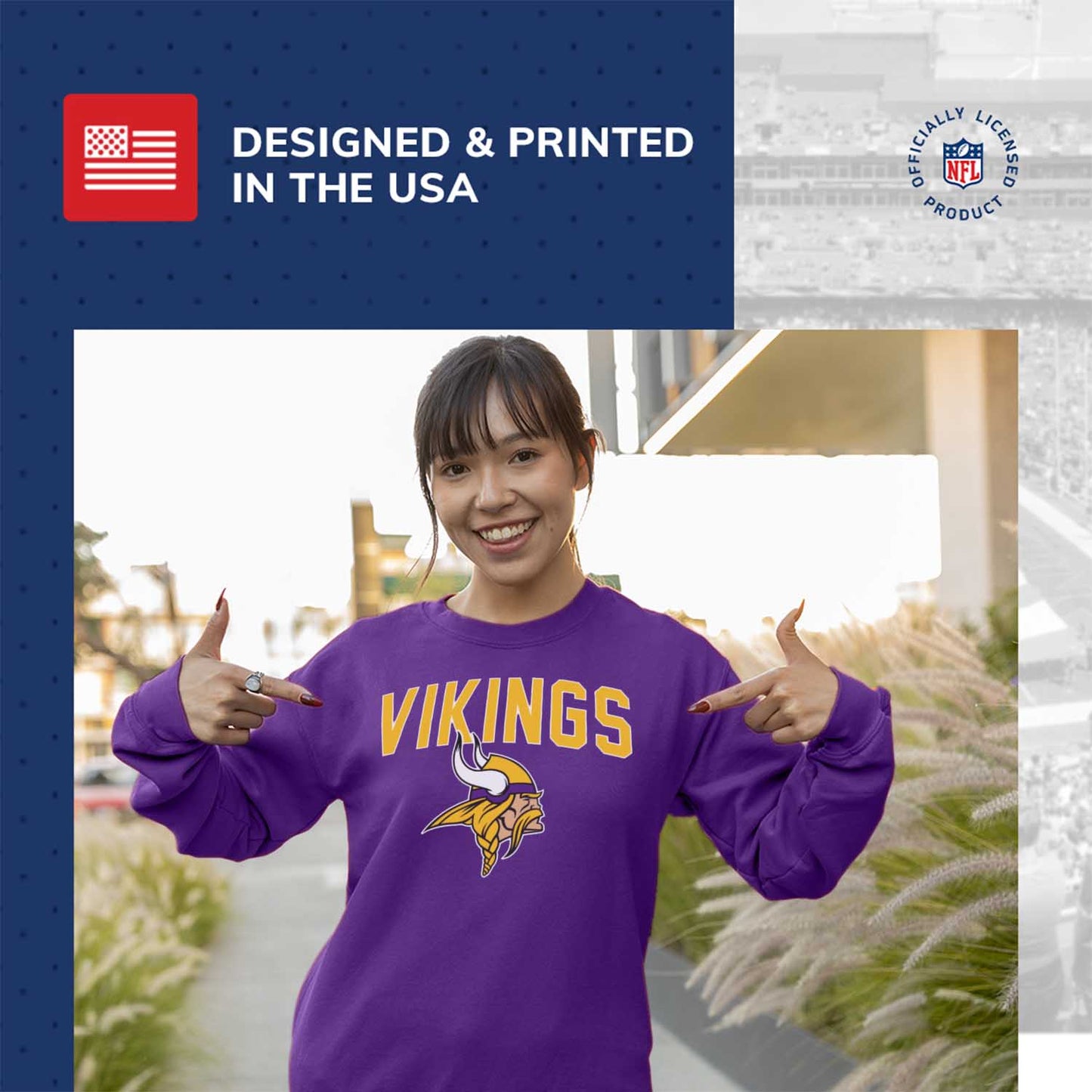 Minnesota Vikings NFL Home Team Crew - Purple