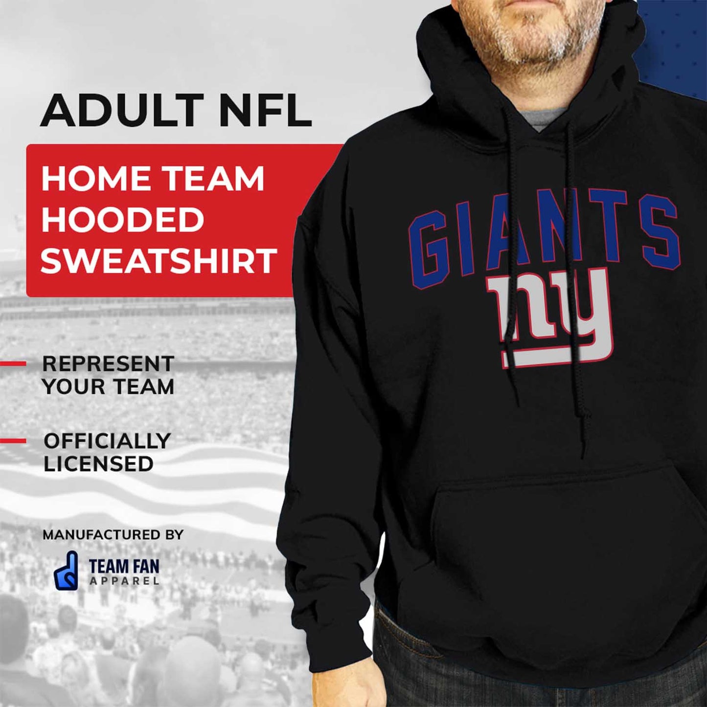 New York Giants NFL Home Team Hoodie - Black