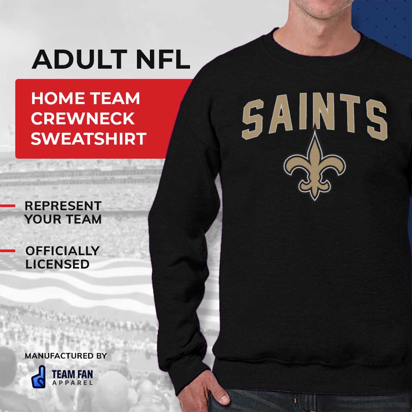 New Orleans Saints NFL Home Team Crew - Black