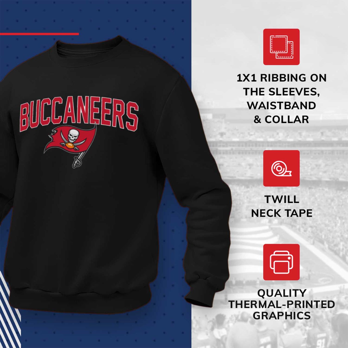 Tampa Bay Buccaneers NFL Home Team Crew - Black
