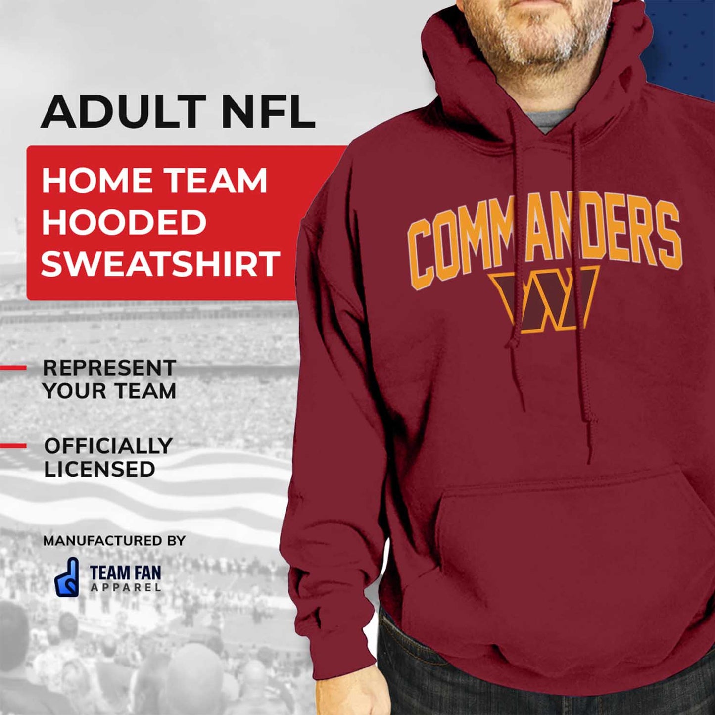 Washington Commanders NFL Home Team Hoodie - Maroon