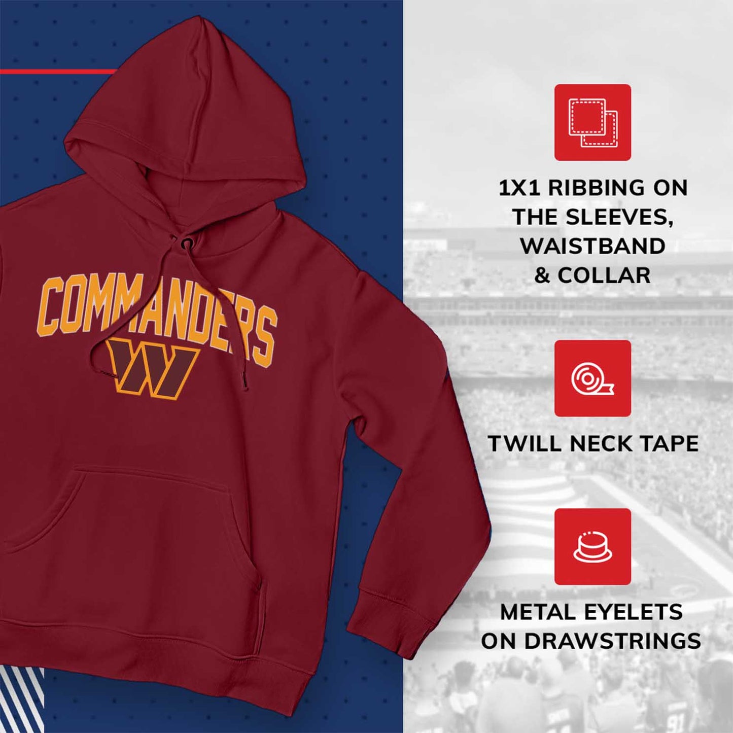 Washington Commanders NFL Home Team Hoodie - Maroon