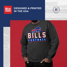 Buffalo Bills NFL Adult True Fan Crewneck Sweatshirt - Charcoal
