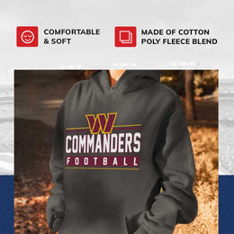 Washington Commanders NFL Adult True Fan Hooded Charcoal Sweatshirt - Charcoal