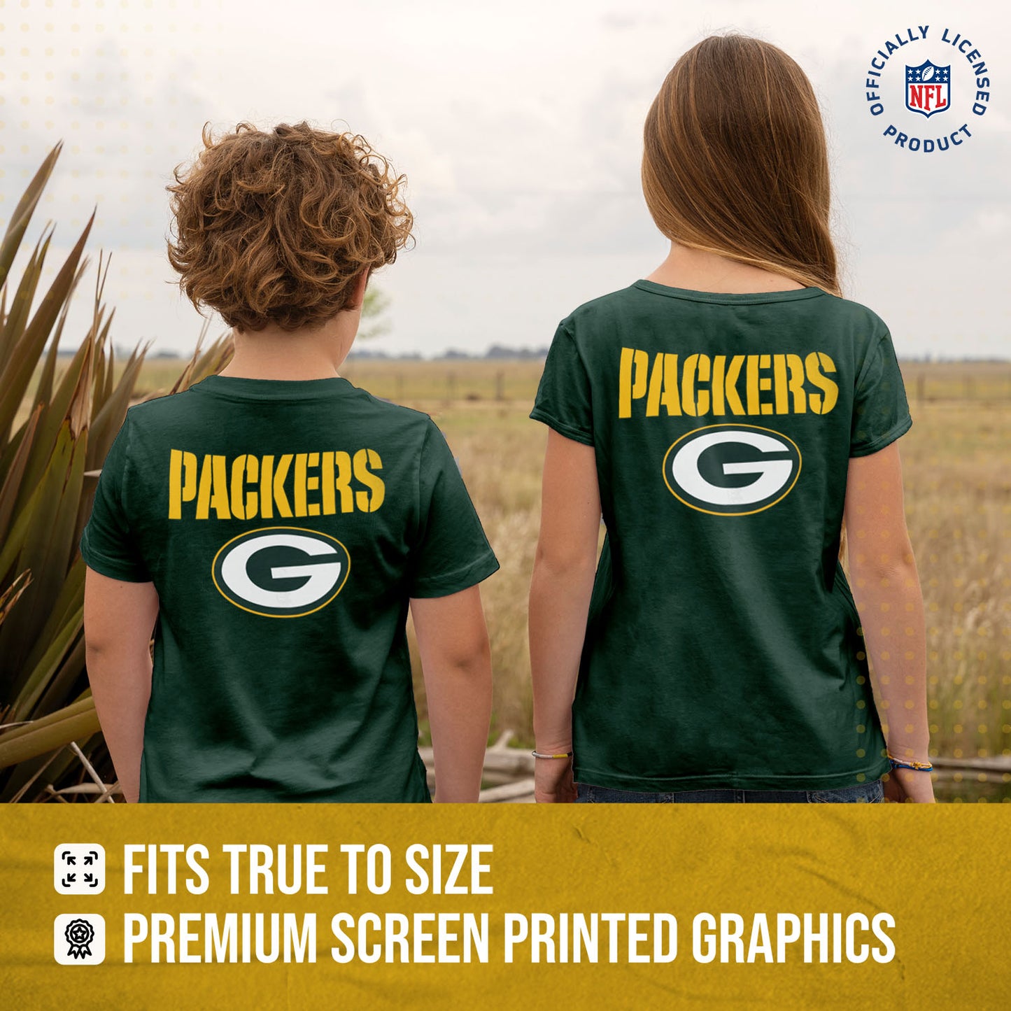 Green Bay Packers Team Fan Apparel NFL Youth Final Countdown Tee- Pro Football T-Shirt For Boys & Girls - Green