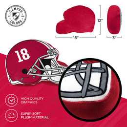 Alabama Crimson Tide NCAA Helmet Super Soft Football Pillow - Crimson