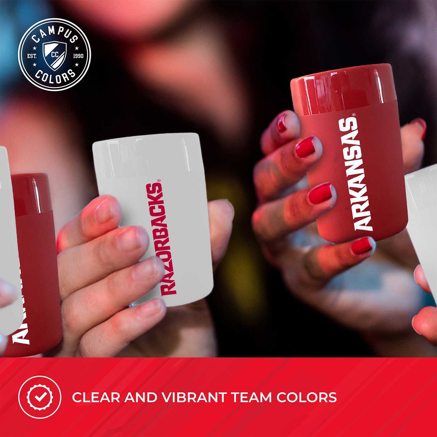 Arkansas Razorbacks College and University 2-Pack Shot Glasses - Team Color