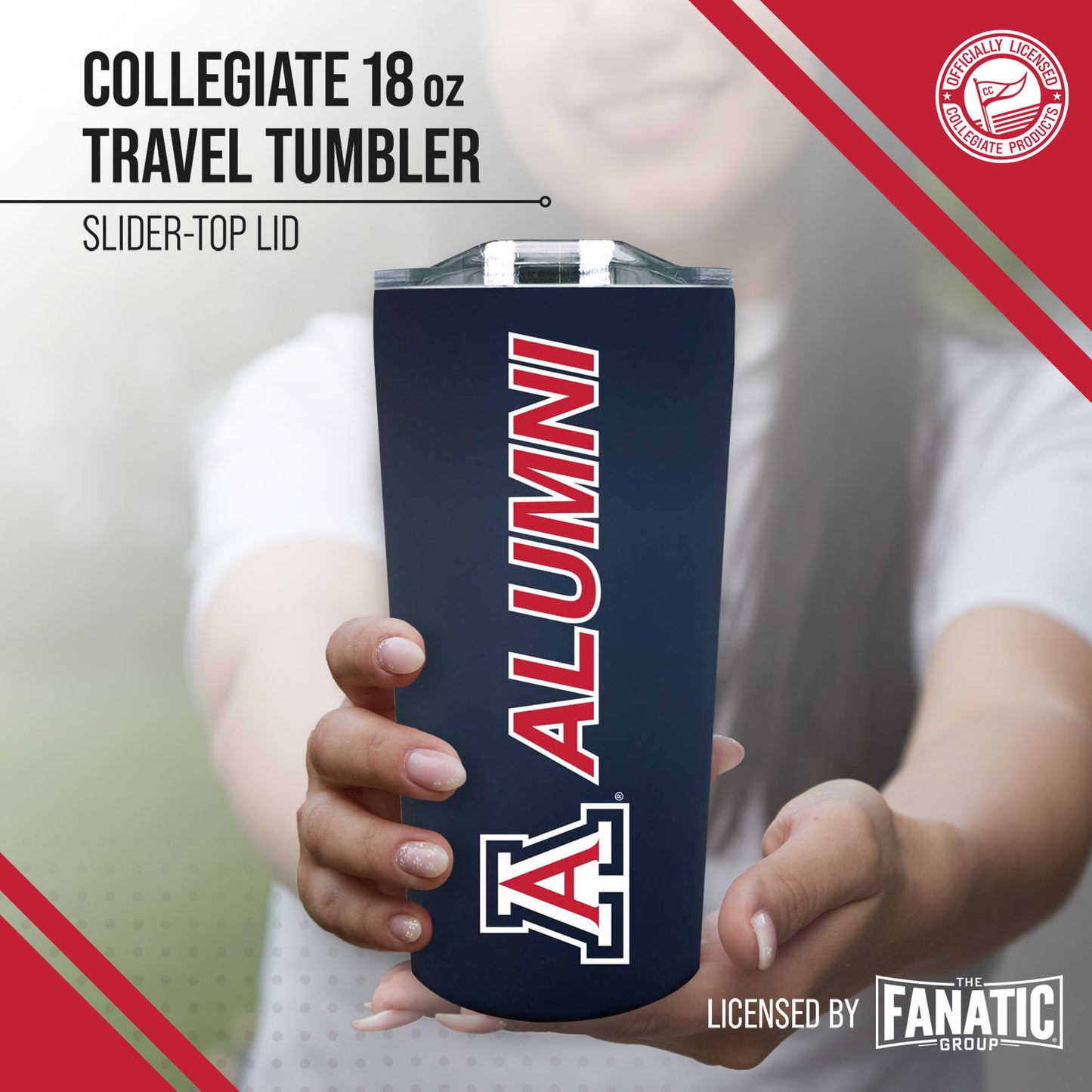Arizona Wildcats Collegiate Stainless Steel Travel Tumbler for Alumni - Navy