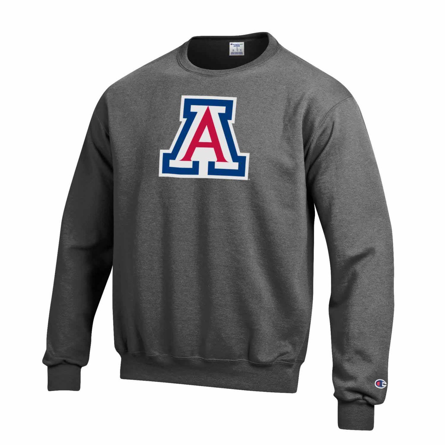 Arizona Wildcats Adult Mascot Fleece Crewneck - Charcoal