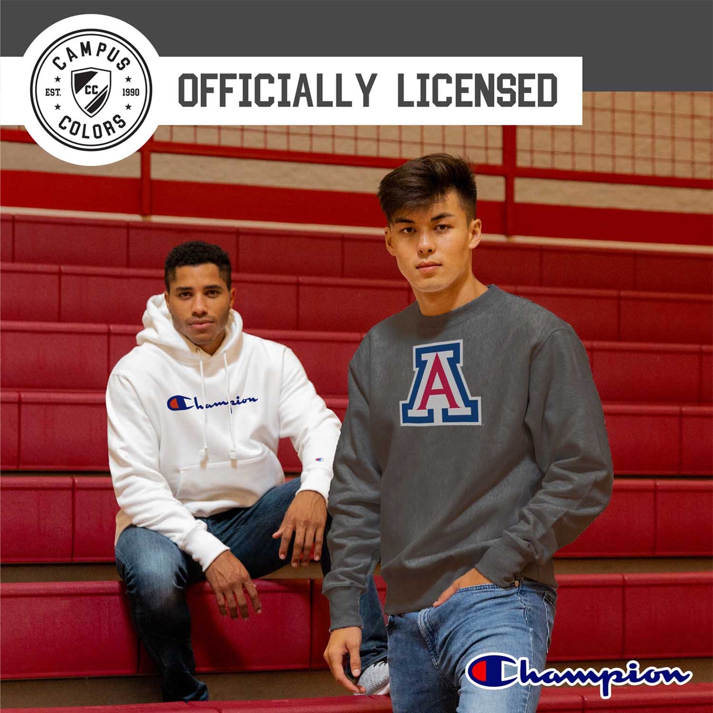 Arizona Wildcats Adult Mascot Fleece Crewneck - Charcoal