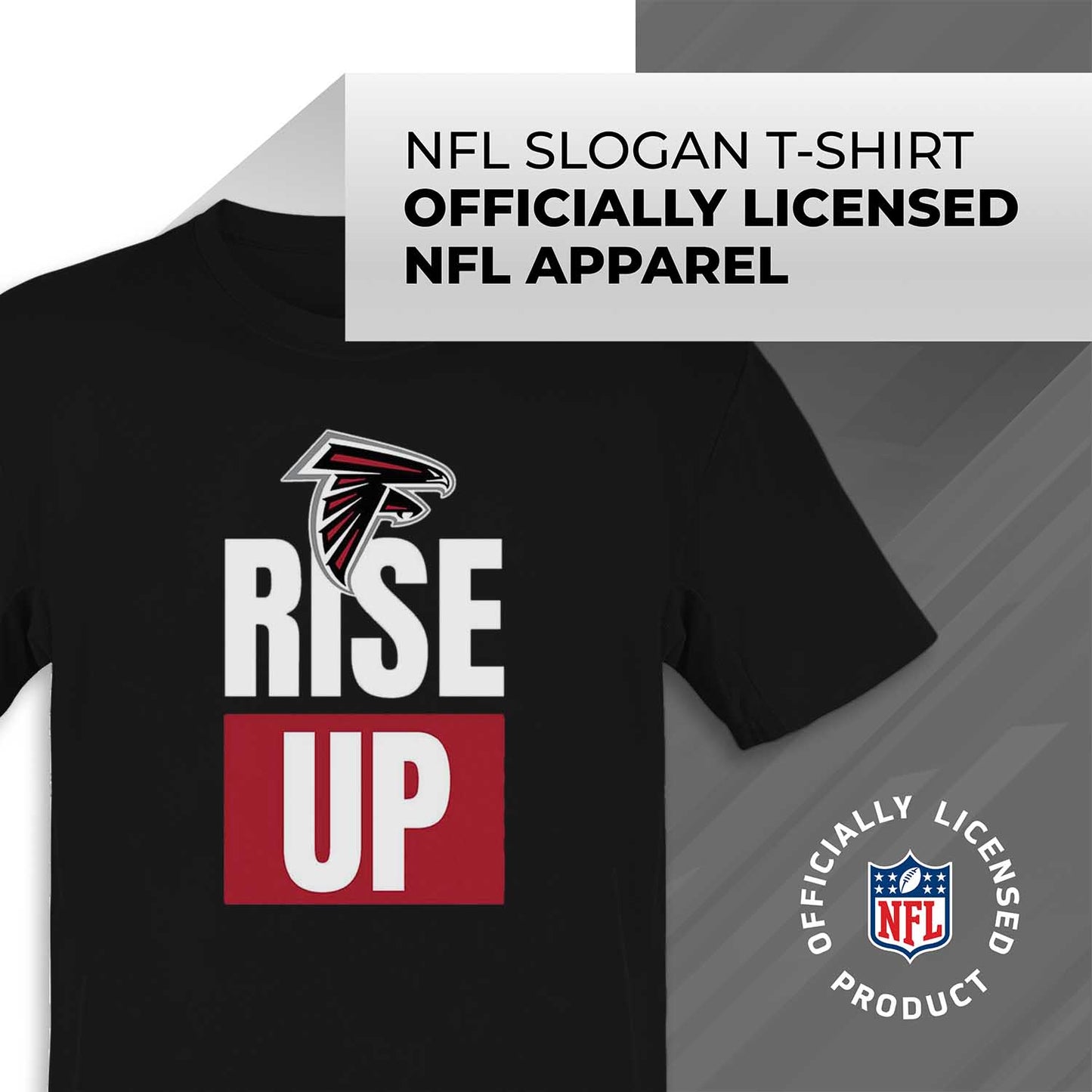 Atlanta Falcons NFL Adult Team Slogan Unisex T-Shirt - Black