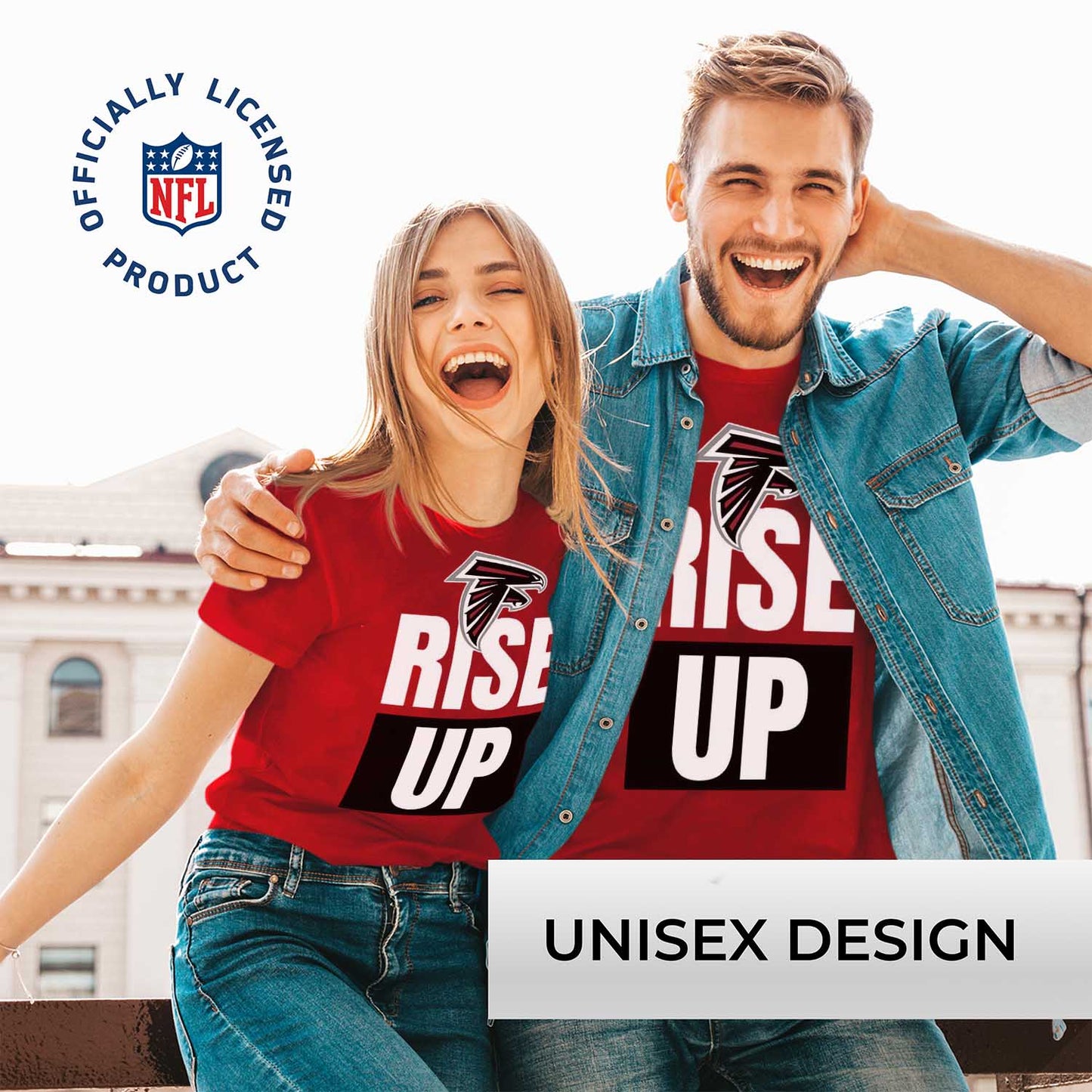 Atlanta Falcons NFL Adult Team Slogan Unisex T-Shirt - Red