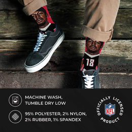 Atlanta Falcons FBF NFL Adult V Curve MVP Player Crew Socks - Red