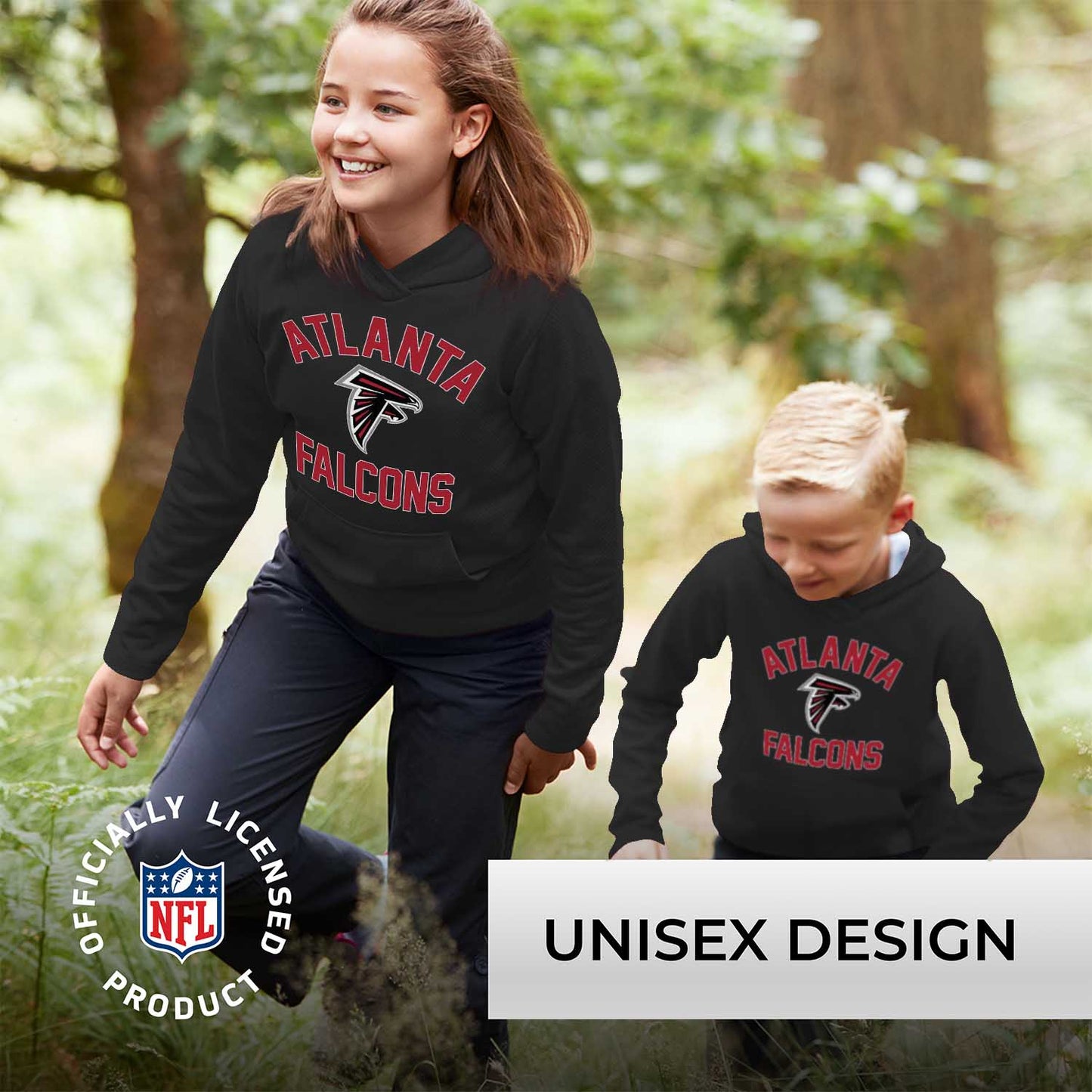 Atlanta Falcons NFL Youth Gameday Hooded Sweatshirt - Black
