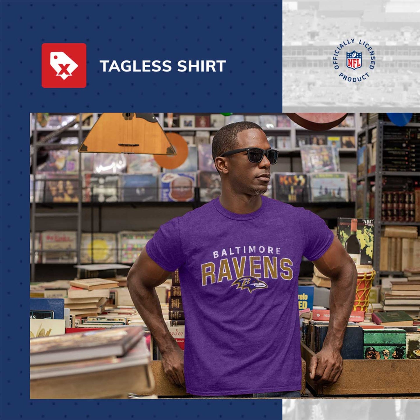 Baltimore Ravens NFL Starting Fresh Short Sleeve Heather T-Shirt - Purple