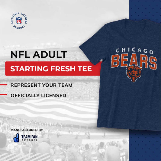 Chicago Bears NFL Starting Fresh Short Sleeve Heather T-Shirt - Navy