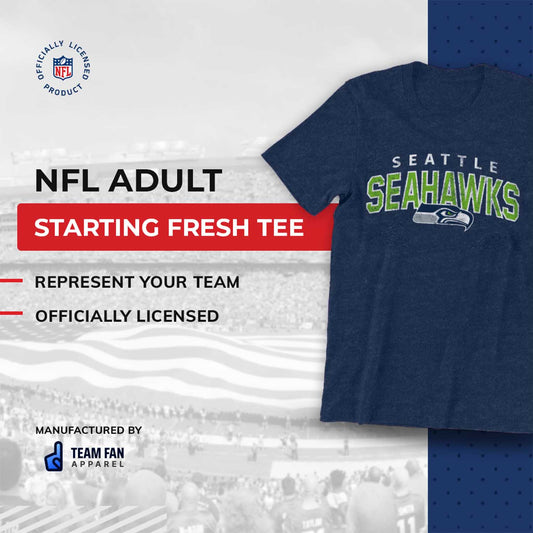 Seattle Seahawks NFL Starting Fresh Short Sleeve Heather T-Shirt - Navy