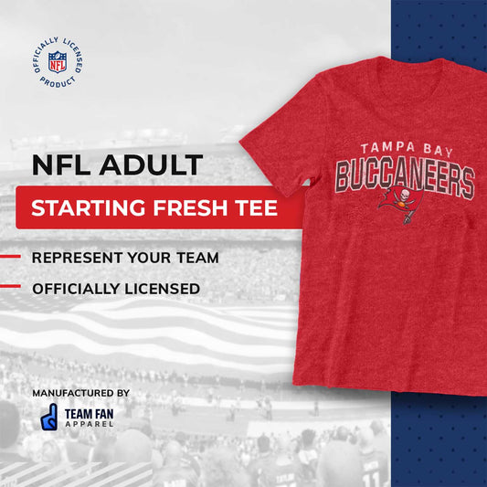 Tampa Bay Buccaneers NFL Starting Fresh Short Sleeve Heather T-Shirt - Cardinal