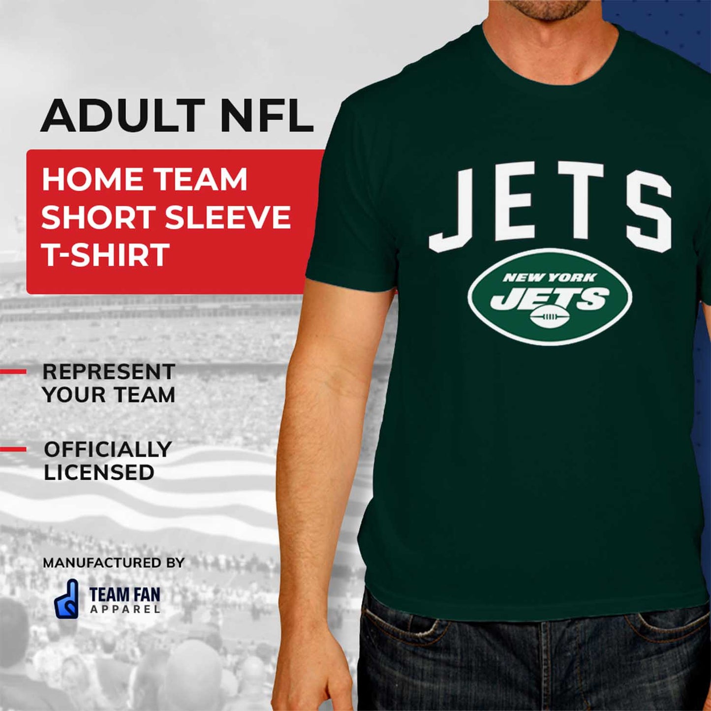 New York Jets NFL Home Team Tee - Forest Green