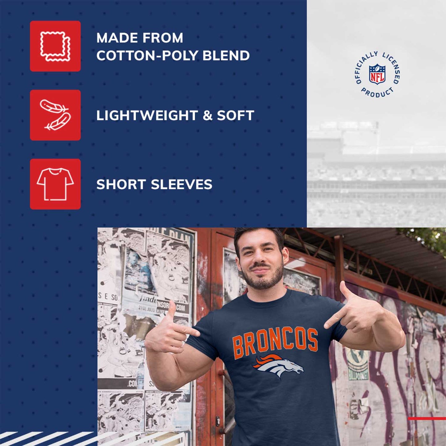 Denver Broncos NFL Home Team Tee - Navy