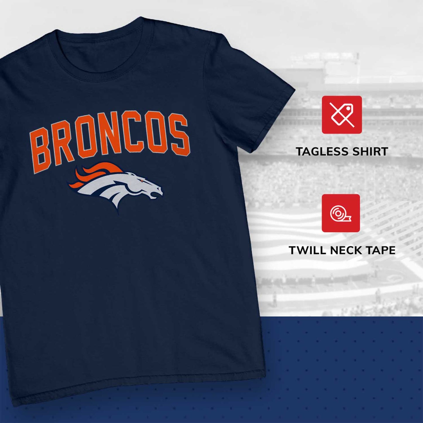 Denver Broncos NFL Home Team Tee - Navy