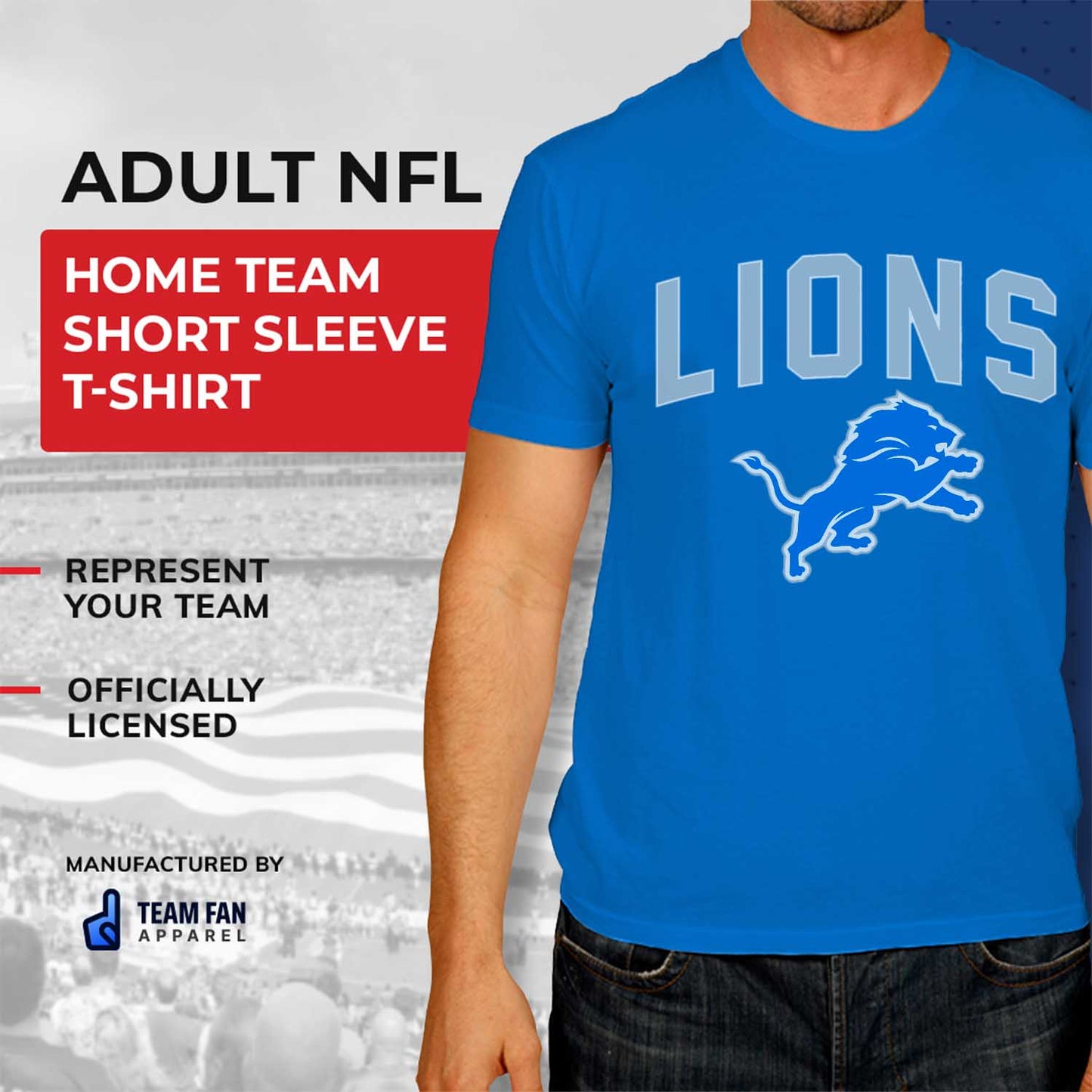 Detroit Lions NFL Home Team Tee - Royal