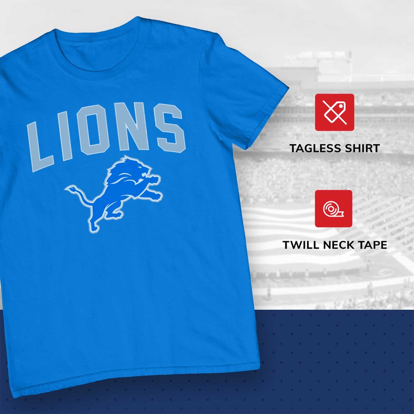 Detroit Lions NFL Home Team Tee - Royal