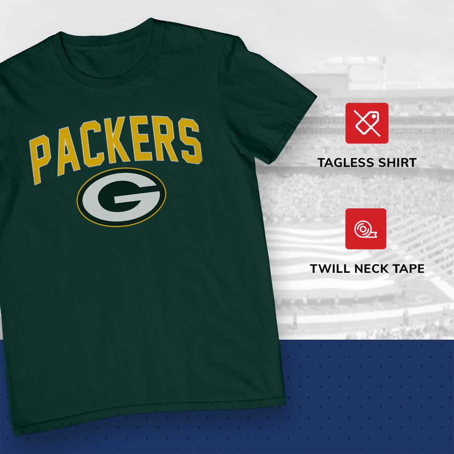 Green Bay Packers NFL Home Team Tee - Forest Green