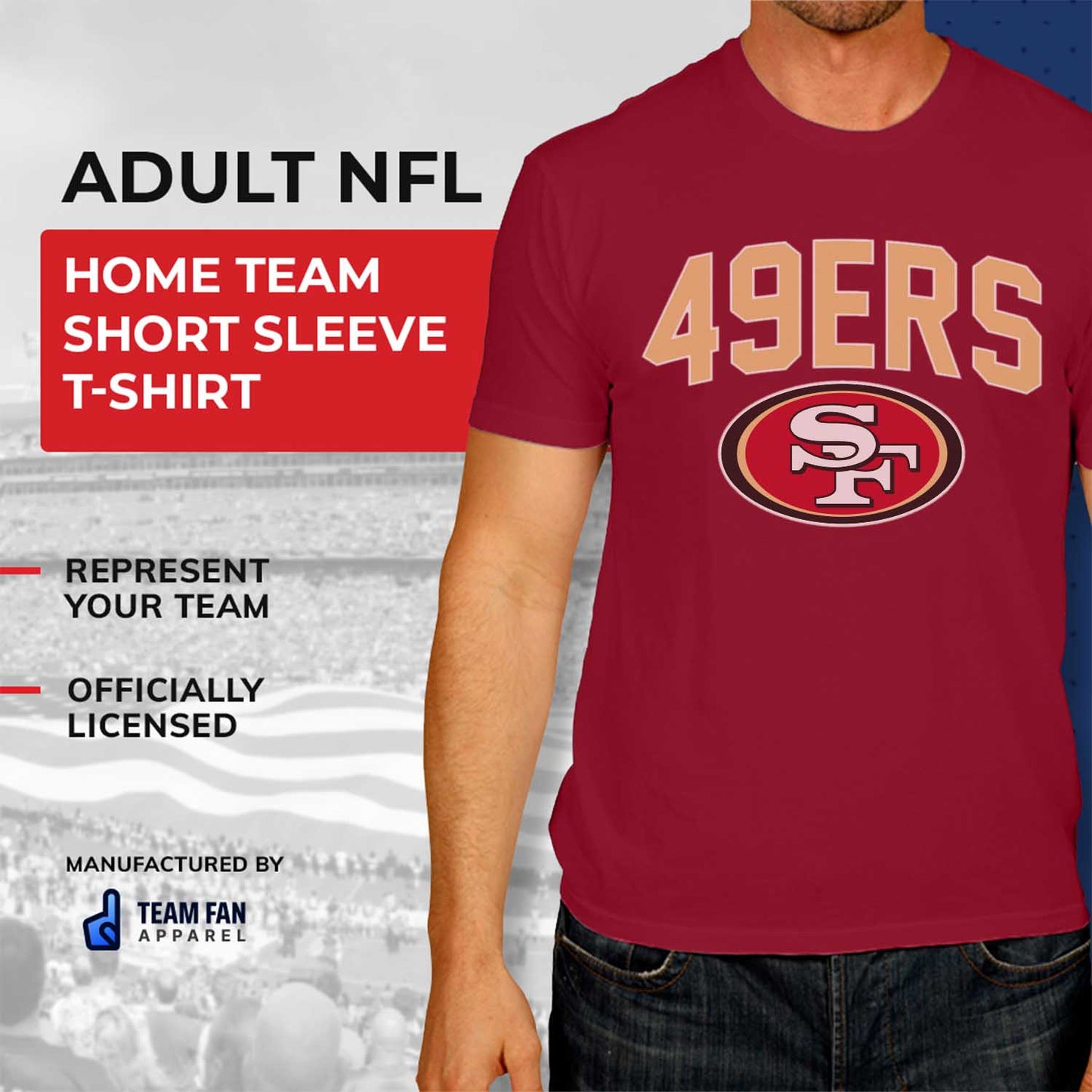 San Francisco 49ers NFL Home Team Tee - Red