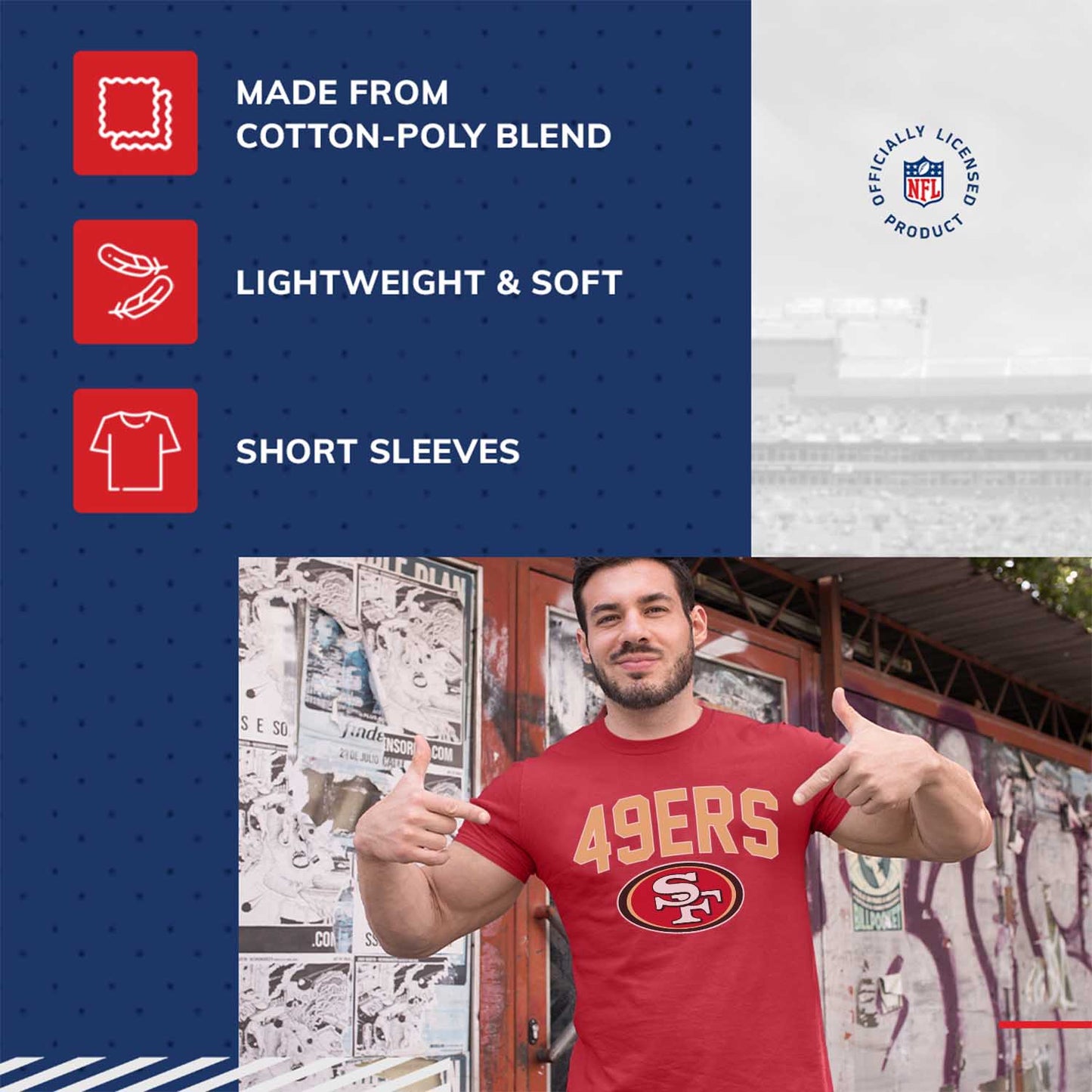 San Francisco 49ers NFL Home Team Tee - Red