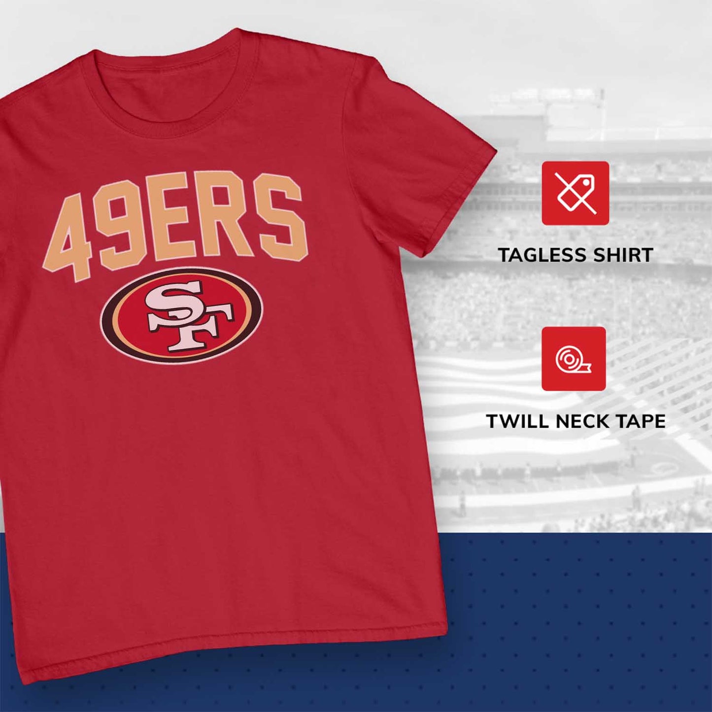 San Francisco 49ers NFL Home Team Tee - Red