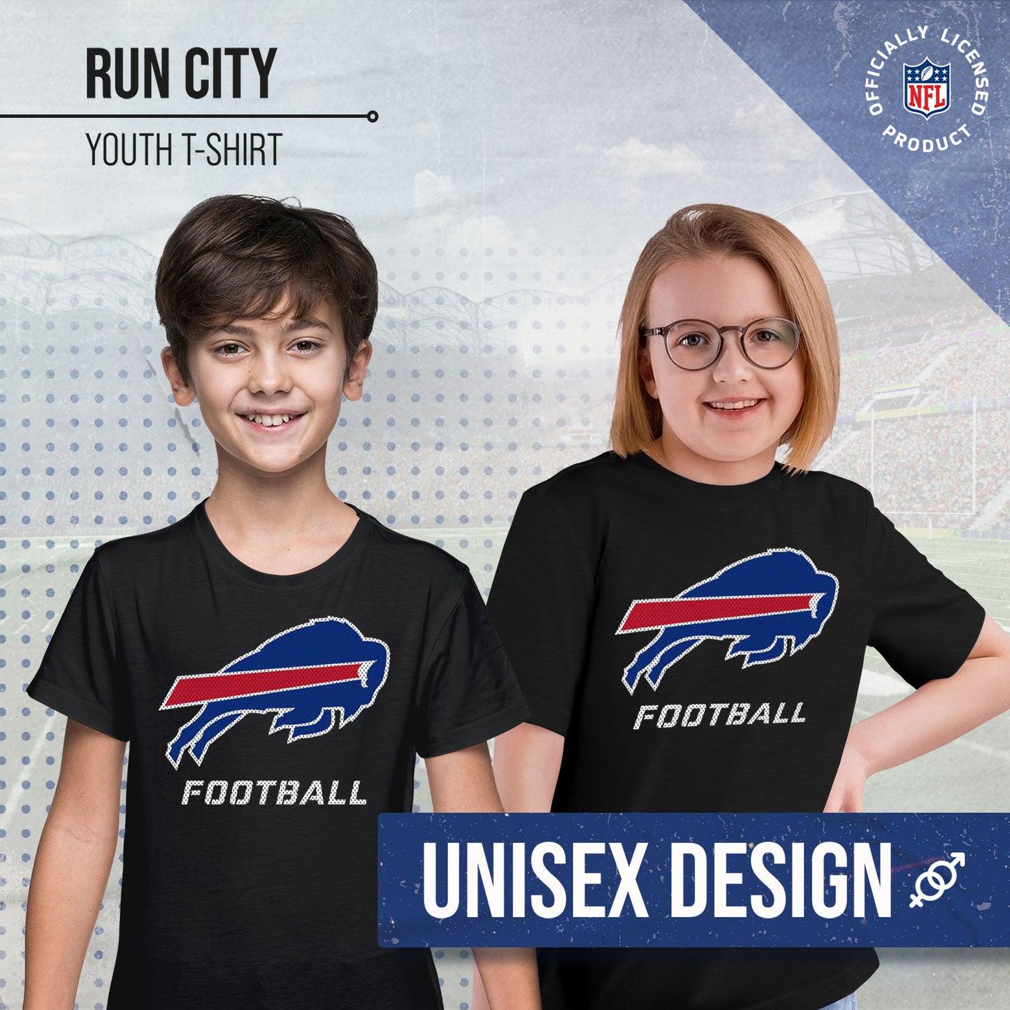 Buffalo Bills NFL Youth Run City Tee - Black