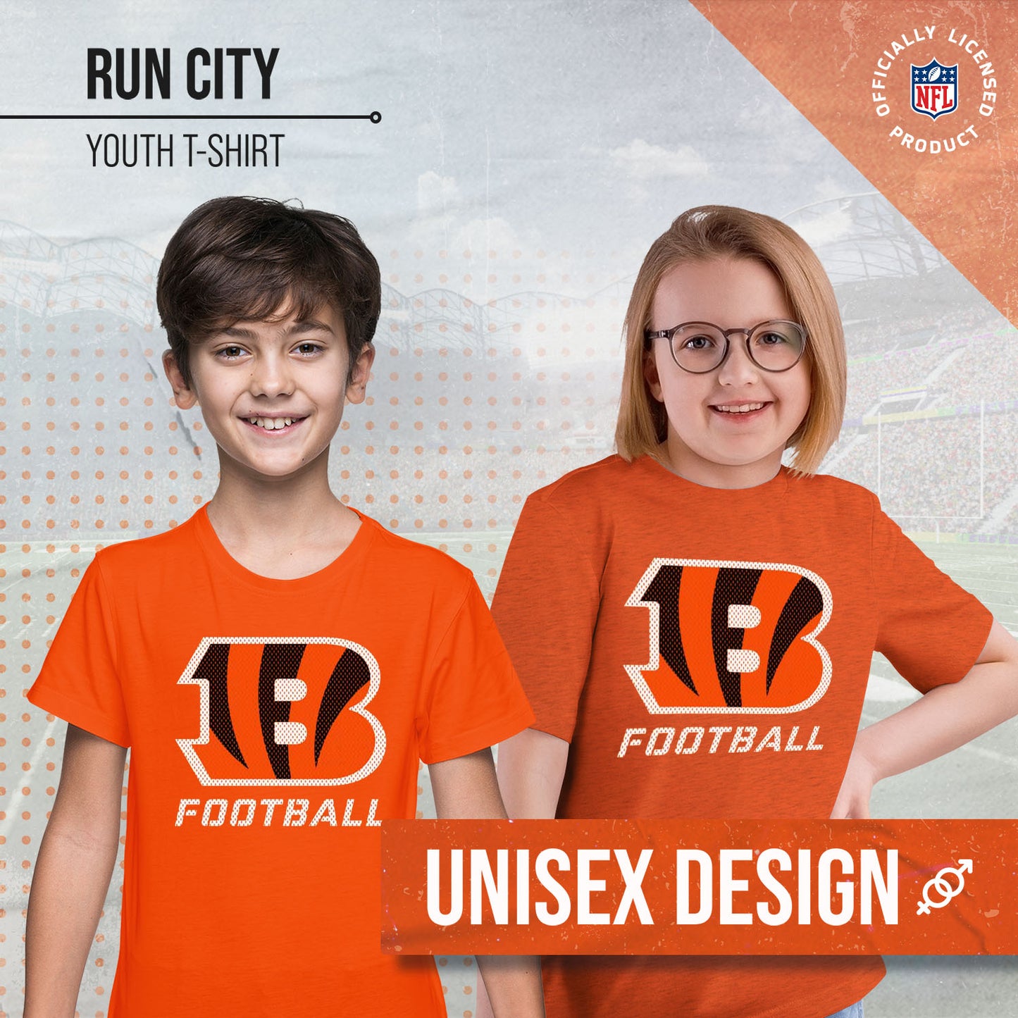 Cincinnati Bengals NFL Youth Run City Tee - Orange